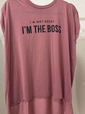Cherifit “I'm The Boss” Pink Graphic Tee